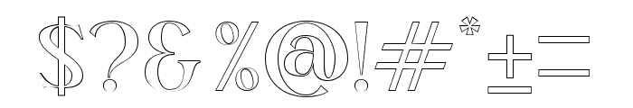 Keira Outline Regular Font OTHER CHARS