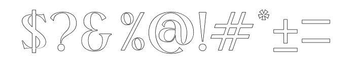 KeiraOutline-Regular Font OTHER CHARS