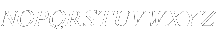 KeiraOutlineSlant-Regular Font UPPERCASE