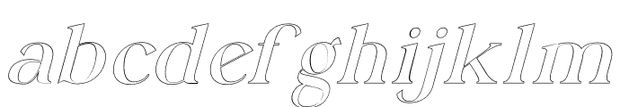 KeiraOutlineSlant-Regular Font LOWERCASE