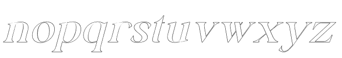 KeiraOutlineSlant-Regular Font LOWERCASE