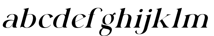 KeiraSlant-Regular Font LOWERCASE