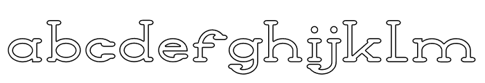 Kellia Wakeup Serif Outline Font LOWERCASE