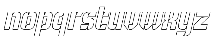 KelraStar-ItalicOutline Font LOWERCASE