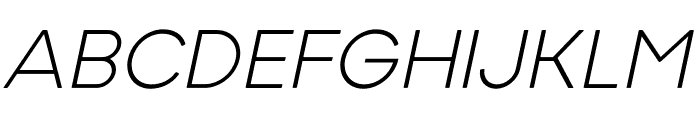 Kenala Light Italic Font UPPERCASE