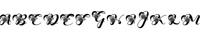 Keshia Flower Font UPPERCASE