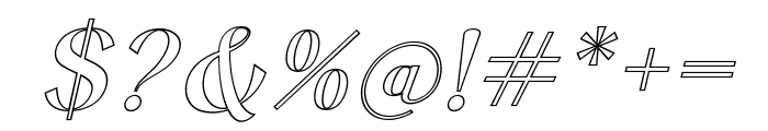 Keystone Outline Italic Font OTHER CHARS