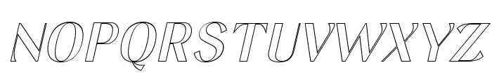 Keystone Outline Italic Font UPPERCASE