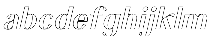 Keystone Outline Italic Font LOWERCASE