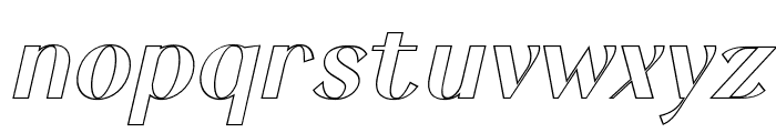 Keystone Outline Italic Font LOWERCASE