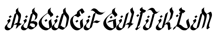 Kharawitah-Italic Font UPPERCASE