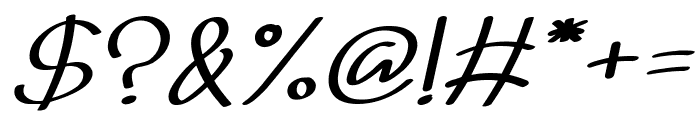 Khillua Zoldyck Italic Font OTHER CHARS