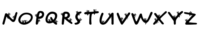 Kidcat Naughty Font UPPERCASE