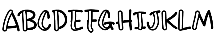 Kiddie Barra Hollow Font UPPERCASE
