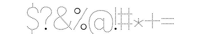 Kiddos Learning Dotted Font Font OTHER CHARS