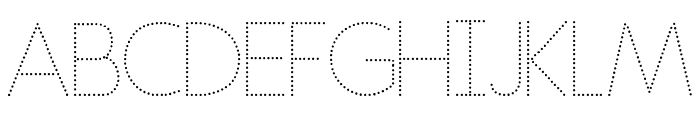 Kiddos Learning Dotted Font Font UPPERCASE