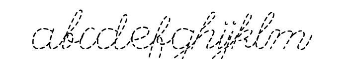 Kids Cursive Dotted Font LOWERCASE