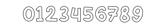Kidzy Outline Font OTHER CHARS