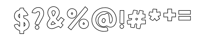 Kidzy Outline Font OTHER CHARS