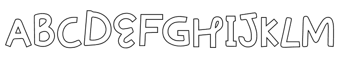 Kidzy Outline Font UPPERCASE