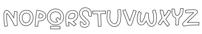Kidzy Outline Font UPPERCASE