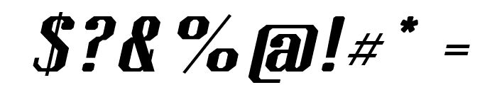 Kimbo-BlackItalic Font OTHER CHARS