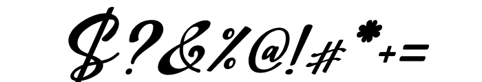 Kimilove Italic Font OTHER CHARS
