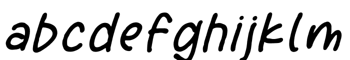Kinderson Notes Italic Font LOWERCASE