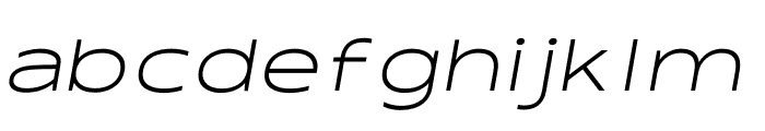 Kinetic - Light Oblique Font LOWERCASE