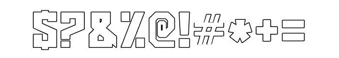 King Kuon Outline Font OTHER CHARS