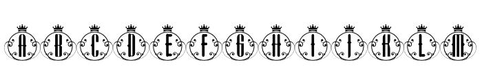 King Monogram Font UPPERCASE