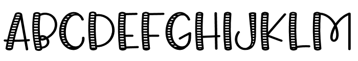 King Rabbit Striped Font LOWERCASE