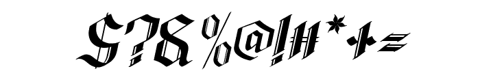 KingMelody-Italic Font OTHER CHARS