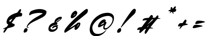 Kingsley Rockstar Italic Font OTHER CHARS