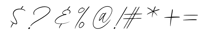 Kingston Signature Font OTHER CHARS