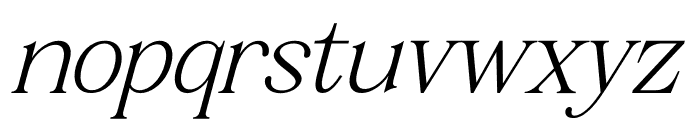 Kirell Extralight Italic Font LOWERCASE