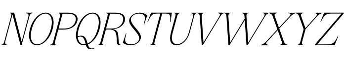 Kirell Thin Italic Font UPPERCASE