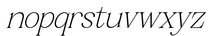 Kirell Thin Italic Font LOWERCASE