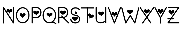 Kisses Love Font UPPERCASE