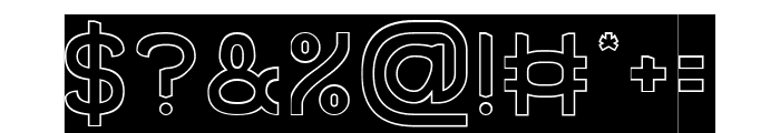 Kitchen Bar-Hollow-inverse Font OTHER CHARS