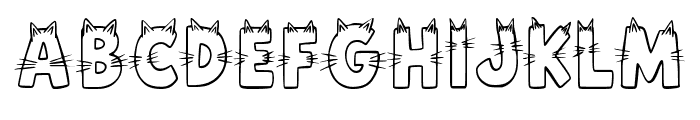 Kitten Whiskers By Sque Regular Font UPPERCASE