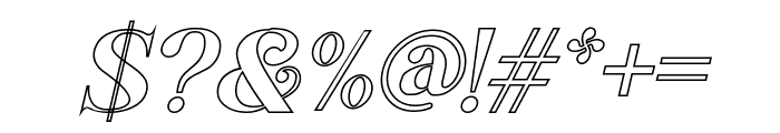 Kivaera Outline Italic Font OTHER CHARS