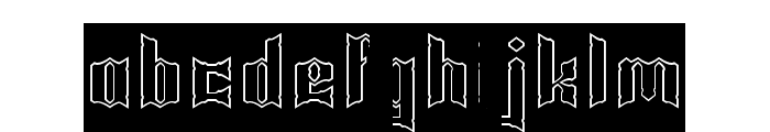 Knight of Light-Hollow-Inverse Font LOWERCASE