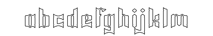 Knight of Light-Hollow Font LOWERCASE