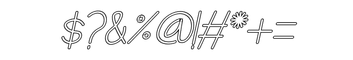 Koboeru Italic Outline Font OTHER CHARS