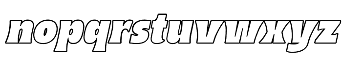 Kogah Italic Outline Font LOWERCASE