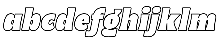Kogah-ItalicOutline Font LOWERCASE