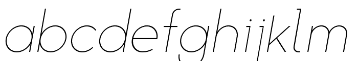 Kolka Thin Italic Font LOWERCASE
