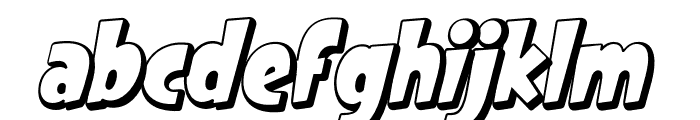 Komigo 3D Italic Font LOWERCASE