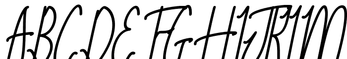 Komonesia Signature Slant Font UPPERCASE